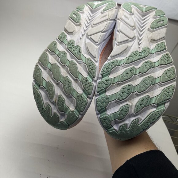 Hoka One One Peach and Gray Athletic Shoes - Picture 8 of 15